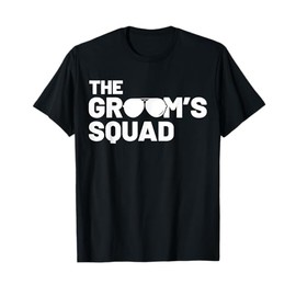Groomsmen Groom Squat Men Bachelor Supplies Party Wedding T-Shirt