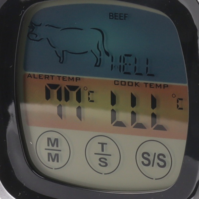 Food Touch Thermometer Kitchen Digital Display Timer Thermometer Field Barbecue