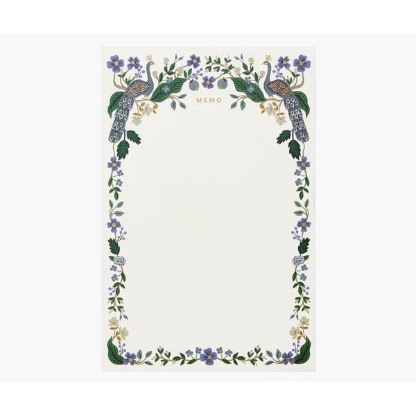 RIFLE PAPER CO. Peacock Memo Notepad