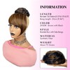 VAVANGA Large Hair Bun and Bang Set 2PCS - Brown
