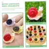 SUPVOX 21pcs Mini Snail Figurines Set for Garden Decor Educational