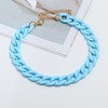 Fashion Multicolor Acrylic Figaro Chain Necklace Cuban Thick Chunky Resin