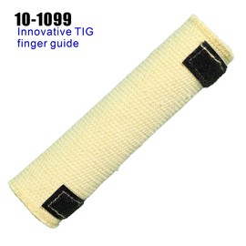 Weldas® innovative TIG finger guide for extreme heat protection, made of aramids fiberglass and PBI fabric, Hook and loop system, 10-1099, Light Yellow