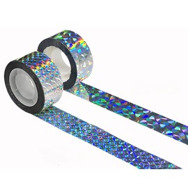 2pcs Bird Scare Tape,Holographic Reflective Bird Scarer Tape, 328ft Dual-Sided Laser Reflective Ribbon for Gardens, Farms, Balconies & Home Use