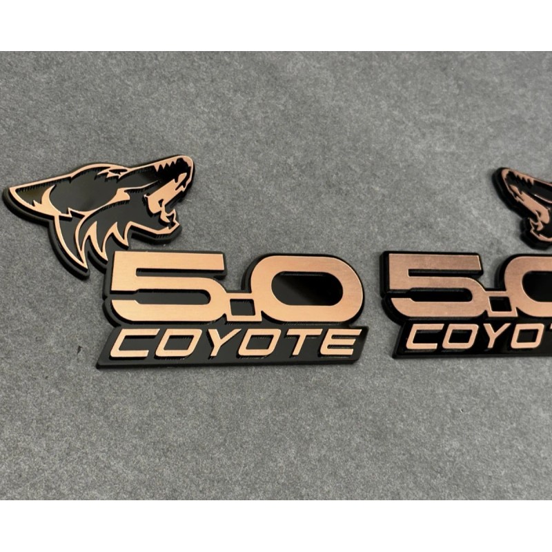 usa Standard COYOTE 5.0 Emblem Badges Bronze On BLACK EDITION