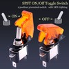 Twidec/3Pcs Rocker Lighted Toggle Switch 12V 20A Heavy Duty Racing