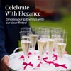 Prestee Set of 200 Plastic Champagne Flutes - Clear Champagne