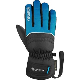 Reusch Children's Teddy Gore-Tex Wind and Waterproof Warm Ski Gloves, Sports Gloves, Snow Gloves for Sledging, Winter Gloves, 6, Black/Brilliant Blue