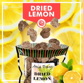 Asia Trans & Co. Dried Preserved Whole Lemon - Dehydrated Fruit Peel Snacks - Whole Lemon Crack Seed Slices - Sweet, Salty & Tart Citrus Flavor - Li Hing Mui Preserved, Asian-Style Dry Candy Packs