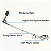 KZU Drum Cymbal Boom Arm, Heavy Duty Cymbal Stand Grabber