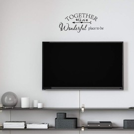 Together is a Wonderful Place to be Family Home Vinyl Wall Decals Quotes Sayings Words Art Decor Lettering