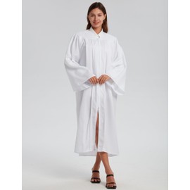 Grad HAGO Unisex Matte Choir Robe for Church baptism robes for water baptism,Graduation Gown Judge Pastor Robes