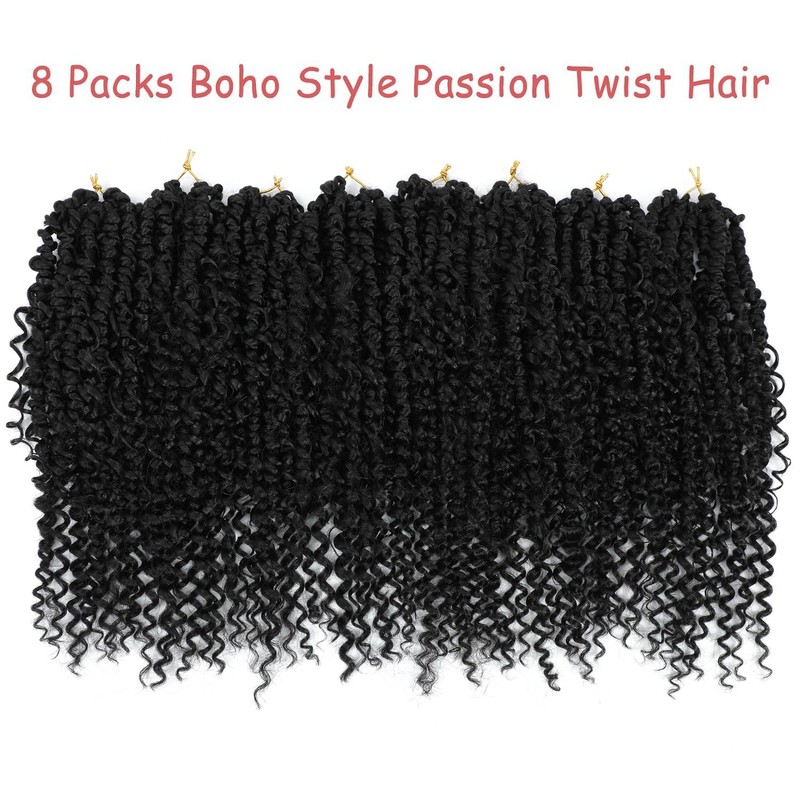 TAOYEMY Goddess Passion Twist Crochet Hair with Curly End, 14