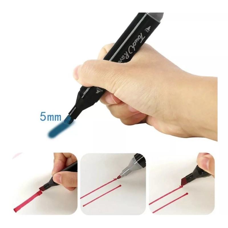 CL 24 Plumones Permanentes Doble Punta Magic Art Semi Profesion