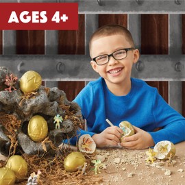 MindWare Dig It Up! Discoveries Dragon Eggs Dig Kit - Includes 12 Dragon Eggs with Toys Inside, Chisel Tools, Instruction Sheets & Excavation Guidebook