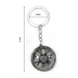 SHTALHST Tire Keychains, Metal Tire Keychain, Car Keychain for Auto Enthusiasts, Tire Keychain Design, Key Chains for Car Keys, Automotive Industrial Style, Black