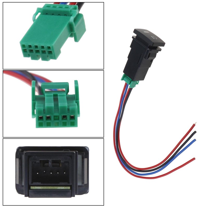 OTOTEC 2PCS Car Front Fog Light Switch Wiring 4-pin LED