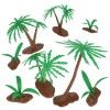 BMC Marx Recast Palm Trees Jungle Ferns 8pc Playset Accessories