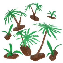 BMC Marx Recast Palm Trees Jungle Ferns 8pc Playset Accessories 1:32 Scale 54mm