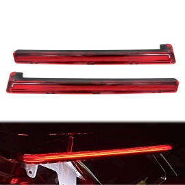 HCMOTORKU Accent Side Panel LED Light w/ Red Lens For Harley Tour Pak Road King 2006-2025