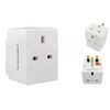 HUBIBUBI 3 Way Plug Adapter UK 3 Pin Socket Extensions