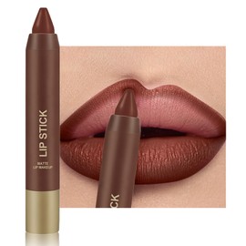 Erinde Matte Lipstick Crayon for Women, Warm Reddish Brown 24 Hour Lipstick Lip Liner Pencil, Neutral Lip Stick Long Lasting Waterproof, Vegan & Cruelty-Free, 04