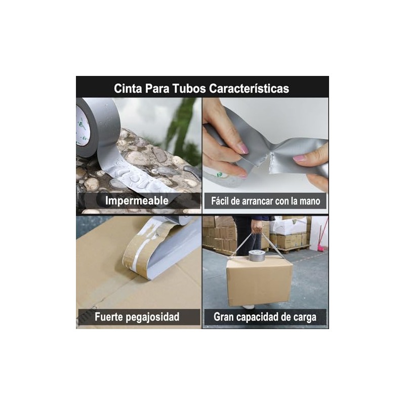 BOMEI PACK 2 Rollos Cinta Ducto 1.88 Pulgadas x 50