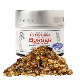 Everything But The Burger Seasoning | Gourmet Spice Blend | Non GMO, All Natural | Handmade in Small Batches in USA | Artisanal Seasoning Mix | Magnetic Tin | GLP-1 Friendly | Sustainably Sourced Rub | Ultra Premium | Gustus Vitae | #842