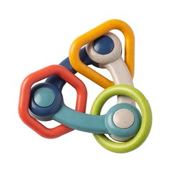Tolo Bio Toys | Triangle Rattle Toy for Babies | Sensory Development and Teething Relief | Safe and Non-Toxic Baby Teething Rattle | Perfect for Fine Motor Skills and Early Learning