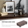 CIYODO Wooden Display Stand for Bonsai and Ornaments Square Vintage
