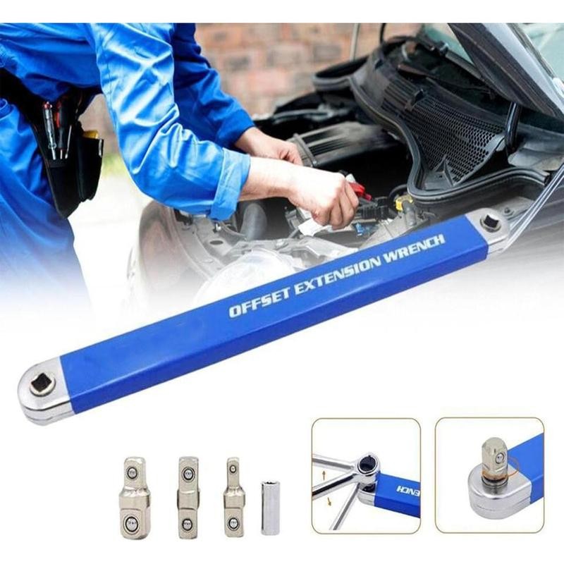 Offset Extension Wrench, Tight Reach Extension Wrench Set, with 1/2",