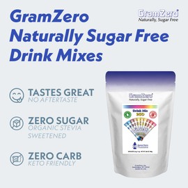 GramZero 2GO Sticks - Variety Pack, Zero Calorie Sugar Free Drink Mix, Stevia Sweetened, Great For Nutrition Club Loaded Tea To Go Kits