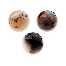 NKlaus NKlaus Achat Dendriten Edelstein Landschafts-Achat 30mm Kugel Energiebalance Naturstein 14893