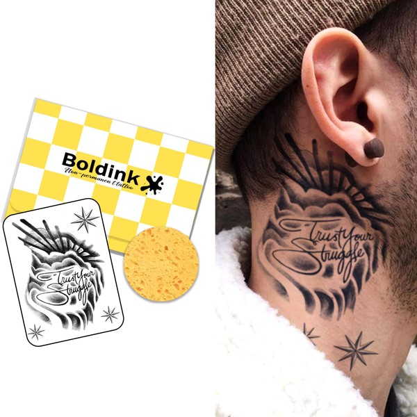 Boldink Temporary Tattoos, semi permanent tattoos, 15-day long lasting tattoo