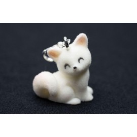 Miniblings Fox Charm Pendant Animal Wild Dog Red Fox Forest Animal Flock White - Handmade Fashion Jewellery I Necklace Pendant Silver-Plated Charm Pendant Charm Bracelet Pendant for Bracelet, Plastic,