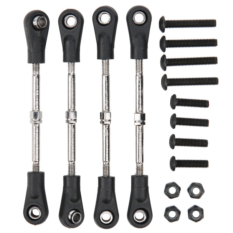 4pcs RC Steering Tie Rod Adjustable Rear Upper Linkage Rod