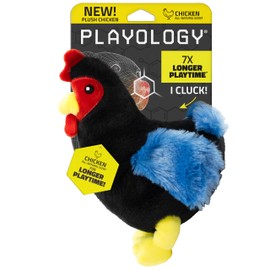 Playology Plush Toys for Dogs | Stuffed Animal Hen | Chicken Scented for Medium Dogs
