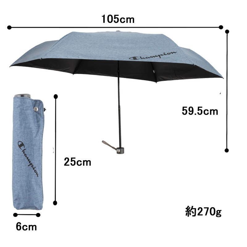 Champion CHM81MN58 Gentleman Mini Folding Umbrella, 22.8 inches (58 cm)