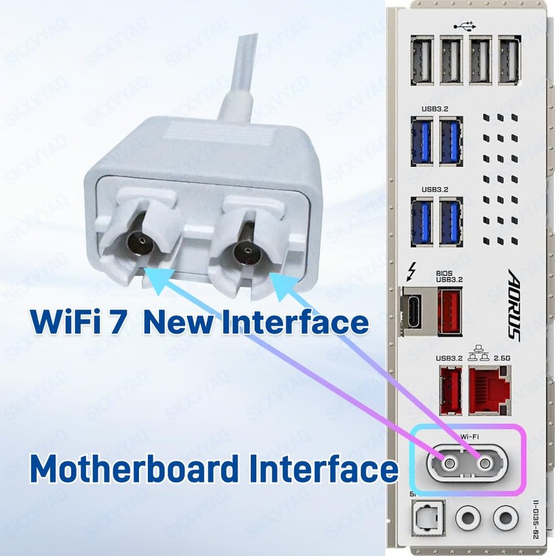 WiFi 7 Magnetic Antenna 2.4G 5G 6G for GIGABYTE Z890