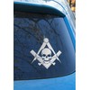 Widow's Son Square & Compass Masonic Vinyl Decal - [White][6