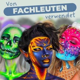 Blue Squid PRO Make-Up Face Paint and Body Paint, Classic Forest Green 30 g, High Quality, Professional, Water-Based Single Container, Face and Body Paint for Adults, Children and SFX