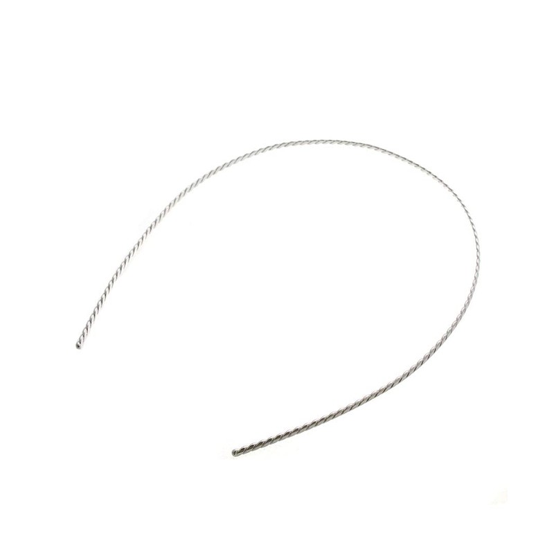 Vingtaine HK-266 Metal Twist Headband Hair Accessory Thin Simple, sliver