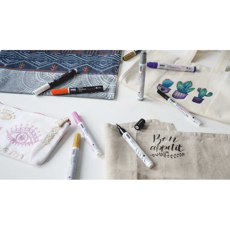 Eduplay ''Javana Textile Texi Mäx Stoffmalstift Medium Neon Pink''