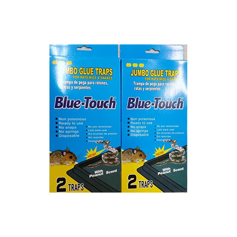 2 Packs of 2 Blue-Touch Jumbo Rat, Mice, and Snake