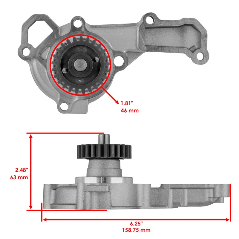Celox Water Pump Assembly for Kawasaki KAF620 4X4 Mule 4010