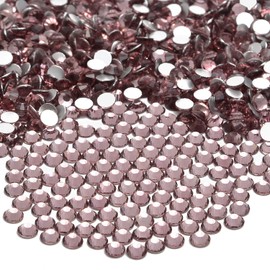 NCB 2880pcs Non Hotfix Flatback Crystals Rhinestones Round Glass Diamonds Charms Gems Stones Beads 3D for Nails Art Craft Jewels Accessories Phone Shoes Decorations (Lt. Amethyst SS16 4.0mm 2880pcs)