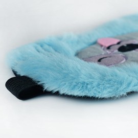 Cute Sloth Eye Mask for Sleeping, Ynaice Cartoon Animal Soft Fluffy Plush Blindfold Plush Sleep Mask Funny Blackout Novelty Eye Shade Cover for Girls Boys Women Men, Night Nap Travel,Blue