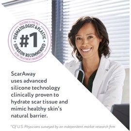 ScarAway Tratamiento para cicatrices de acné, gel de silicona transparente, 100% de grado médico, que ayuda a mejorar el tamaño, el color y la textura de las cicatrices hipertróficas y queloides post