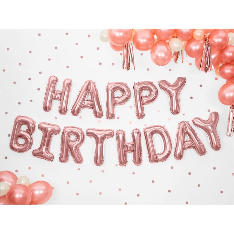 Generique Birthday Balloons Foil Balloons 13 Pieces Pink