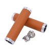 UPANBIKE Bicycle Grips with Double Closure, Leather Handlebar Grips Suitable